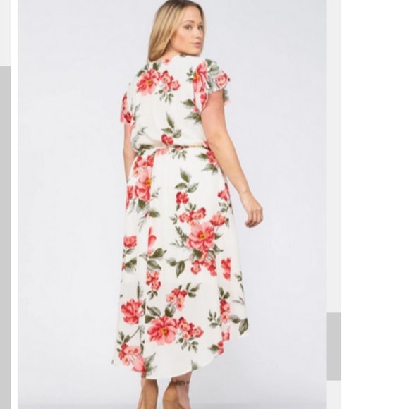 Hi-low wrap front Plus Size - Picture 3 of 7